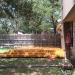 Cedar deck with steps